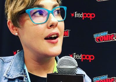 Sarah speaking at NYCC 2019