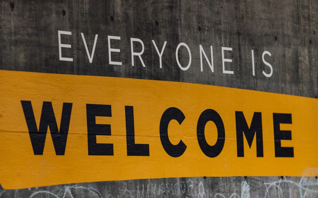 Image that says "Everyone is welcome."