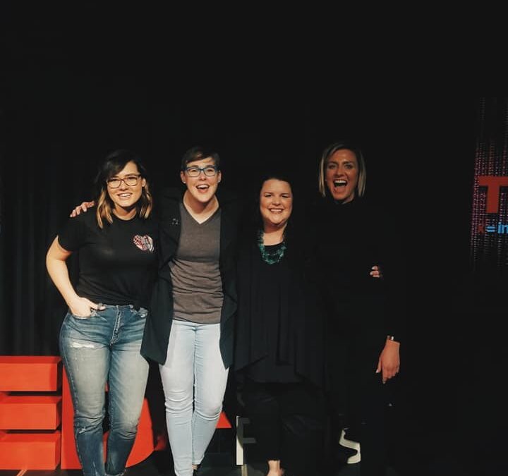 Image of Sarah and friends at TEDx 2019