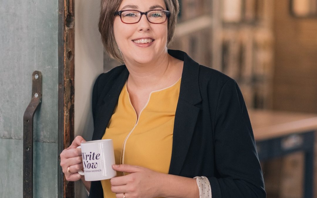 Image of Sarah, looking professional, in 2016
