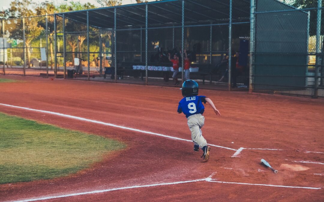 Image of a child hitting a home run