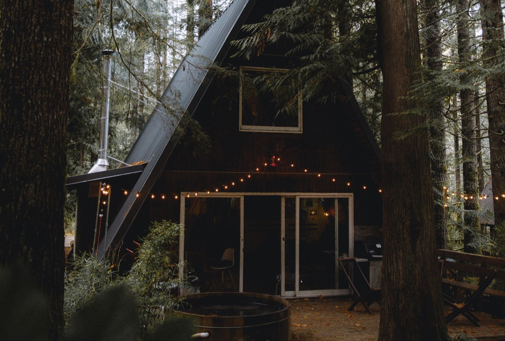 Image of a cozy woodland cabin