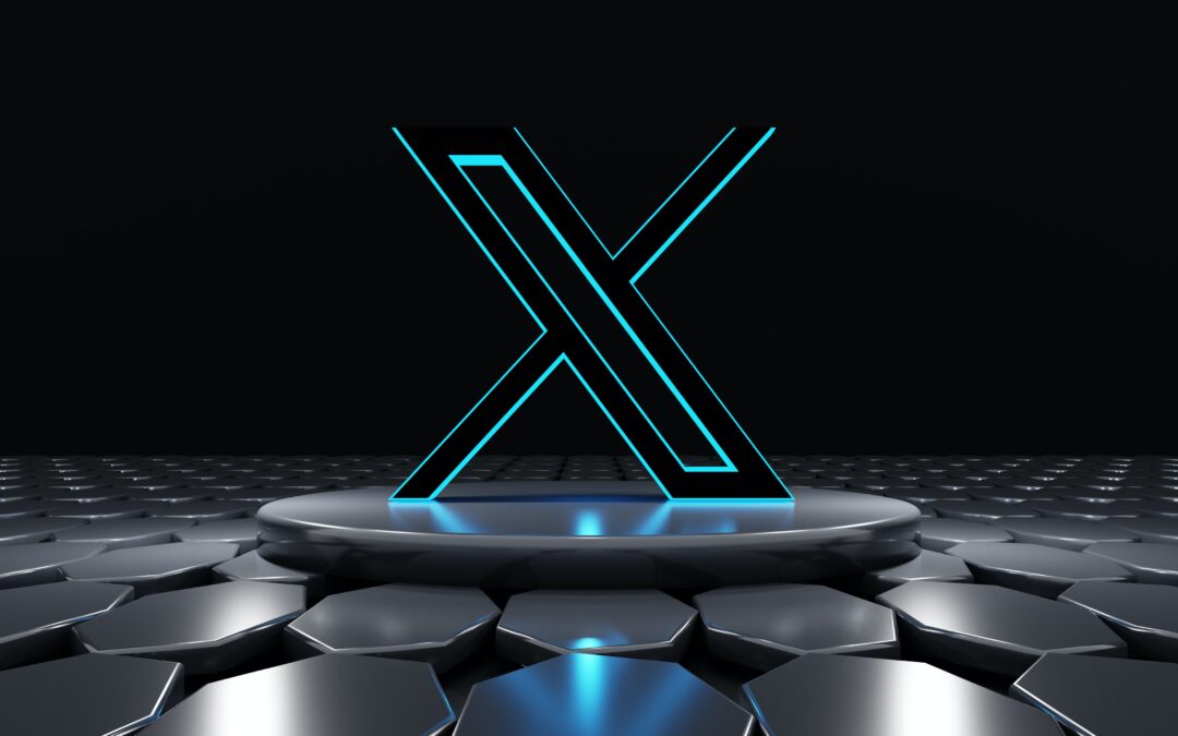 Image of the new Twitter logo - X