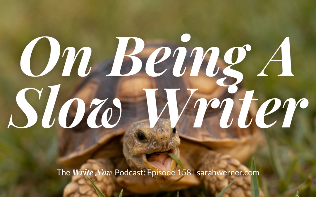 On Being A Slow Writer – WN 158