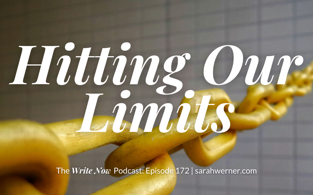 Image of a yellow chain, over which is the title of this episode: Hitting Our Limits
